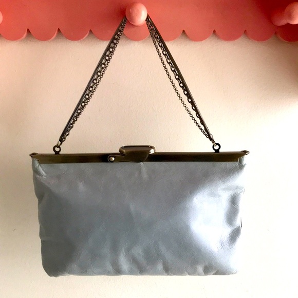 HOBO mini bag cream white leather clutch or 3 chain strap beautiful evening bag - Picture 1 of 10